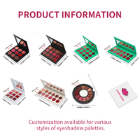 Palette de fards à paupières personnalisable 12 couleurs, haute pigmentation, poudre de maquillage mate, scintillante, satinée, pailletée, métallique, waterproof