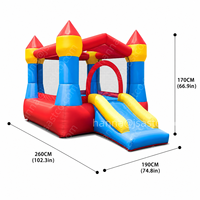 Maison de jeu gonflable sûre et non toxique pour enfants, facile et rapide à gonfler, portable et idéale pour les fêtes d'anniversaire dans le jardin.