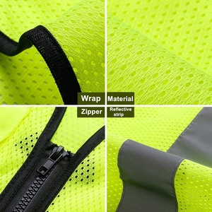 WEJUMP Gilet de construction de sécurité industrielle le moins cher en gros Gilet de sécurité respirant réfléchissant avec poches à fermeture éclair - Product Image 3