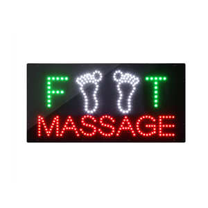 Salon <span class=keywords><strong>de</strong></span> <span class=keywords><strong>Massage</strong></span> des pieds intérieur suspendu 12*24 pouces signe <span class=keywords><strong>de</strong></span> <span class=keywords><strong>Massage</strong></span> LED super lumineux, signe ouvert d'animation clignotant Led, signe <span class=keywords><strong>de</strong></span> lumière LED - Product Image 1