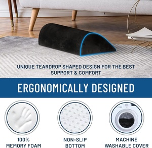 Repose-pieds <span class=keywords><strong>de</strong></span> bureau en mousse à mémoire <span class=keywords><strong>de</strong></span> forme <span class=keywords><strong>tabouret</strong></span> oreiller d'élévation <span class=keywords><strong>de</strong></span> jambe <span class=keywords><strong>de</strong></span> bureau pour la maison ou le bureau prend en charge la posture du <span class=keywords><strong>dos</strong></span> pour les jeux - Product Image 6