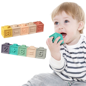 De Construction 3D Tactile Main Bébé En Caoutchouc de <span class=keywords><strong>Massage</strong></span> Hochet Anneau De Dentition jouet Ensemble Presser Boule De Bain - Product Image 2