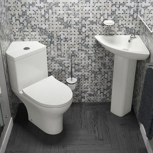 Lavabo y pedestal <span class=keywords><strong>Promenade</strong></span> con centros de 8 pulgadas, Blanco algodón, cuenco hondo - Product Image 4