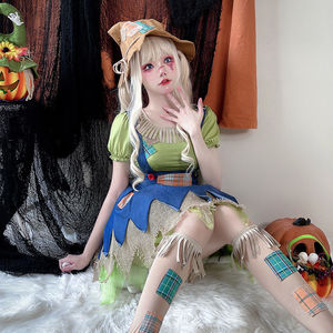 Costume da Spaventapasseri Huayi, Abito in Stile Cameriera in Seta per Adulti, per Feste e Spettacoli, Costume da Ragazza Anime - Product Image 1