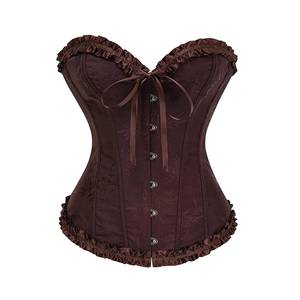 Cross-border Dark Gothic Velvet Lace-up Corset Halloween Lace <b>Patchwork</b> Sling Tank <b>Top</b> Breathable Bustier Short Polyester - Product Image 5