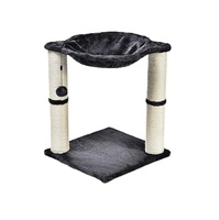En gros Arbre à chat et griffoir en bois, design château, avec éléments d'escalade et de griffage en sisal pour chats