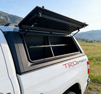 Couverture de benne de camion Ford F-150 5,5 pieds en acier, pliable manuellement, avec couvercle roulant, auvent et tonneau cover