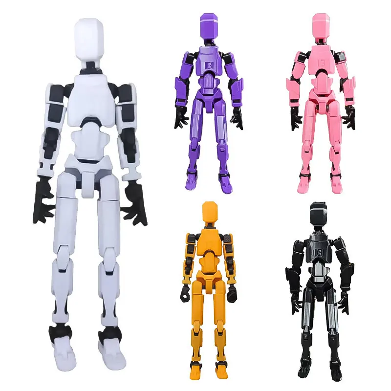 4 tipos de armas Titan 13 Robot multiarticulado Figura de acción móvil Impreso Titan 13 Figura de acción