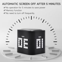 Timer Dapur Digital Mini Terlaris dengan Sensor Gravitasi, Dapat Disesuaikan 5 10 30 60 Menit, Pilihan Warna