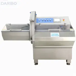 Professional industrial Frozen spare ribs chopper pork meat with bone block machine Pork Bacon Slicer