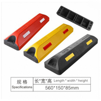 Pare-voiture en plastique robuste Xinhong de 560 mm avec signalisation STOP réfléchissante, gris, pour parking souterrain