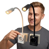 Lampe murale de lecture à intensité variable CCT réglable avec prise européenne pour hôtel, lampe de chevet LED intérieure pour la lecture, lampe de table de nuit pour protéger les yeux