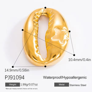 Accesorios de Joyería Vintage para Niños, Chapado en Oro de Alta Gama que No se Destiñe, Acero Inoxidable, Dijes Geométricos con Piedras Naturales - Product Image 6