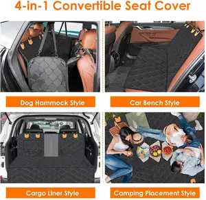 Alfombrilla impermeable para asiento de coche, estera trasera para mascotas