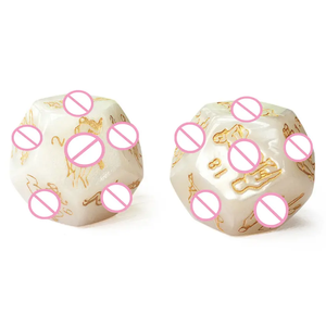 Dés à jouer en acrylique pour adultes de haute qualité, pose sexy, brillent dans le noir, quatre pièces, accessoire de posture, dés de fête, jeux de conversation coquine, jeux sexuels fouillis - Product Image 4