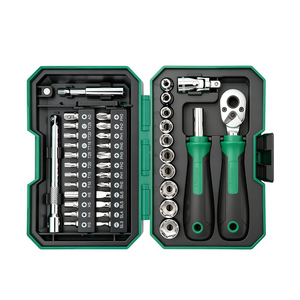39pcs 1/4" Ratchet Socket <b>Screwdriver</b> <b>Set</b> High Carbon Steel Magnetic Slotted <b>Torx</b> Hex Bits Hand Tool Home Auto Repair Low - Product Image 5