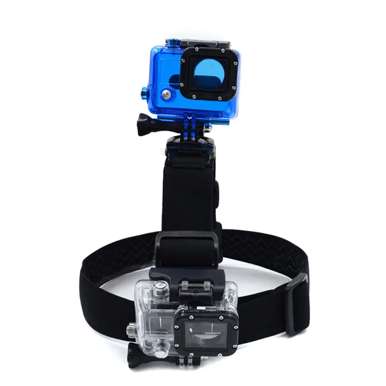 מצלמת GoPro המקורית מהמפעל רצועת ראש מתכווננת לחגורת הר אלסטית ל-GoPro