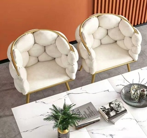 Internet Celebrity Girl Makeup Chair Bedroom <b>Backrest</b> Princess Chair Light Luxury Dressing Table Stool Negotiation Nail Chair - Product Image 6