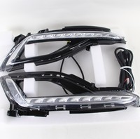 Luces LED DRL de Conducción Diurna y Faros Antiniebla con Cubierta para Hyundai Sonata 2015 2016 2017, Venta al Por Mayor de Piezas de Auto OEM