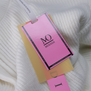 ป้ายแขวนสำหรับใส่เสื้อผ้าป้ายกระดาษศิลปะลายนูนเคลือบพร้อมเชือกอุปกรณ์เสริมเสื้อผ้า - Product Image 4