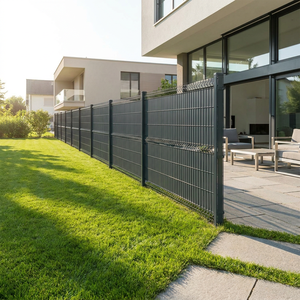 Clôture en lattes de PVC galvanisé à chaud de qualité supérieure européenne, système de panneaux en maille 3D, gris anthracite, maille soudée pour jardin - Product Image 6