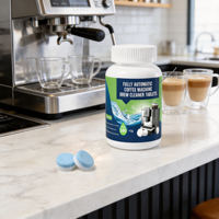 Tablettes Nettoyantes Bicolores Bleu Blanc pour Machine à Expresso, Action Moussante Double Couche, Dissolvant d'Huile pour Groupe de Distribution, Approvisionnement en Gros