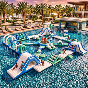 Parc aquatique gonflable commercial, parcours d'obstacles flottant modulaire Aqua pour la mer, le lac, aire de jeux professionnelle gonflable flottante - Product Image 2