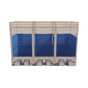 Chenils en acier inoxydable Grande <span class=keywords><strong>cage</strong></span> pour chien avec bol Système d'alimentation pivotant pour intérieur et extérieur - Product Image 3