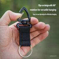 Sangle tactique en nylon pour l'extérieur, clip pour sac à dos, boucle de ceinture, fermoir triangulaire, accessoire d'escalade multifonctionnel, porte-clés