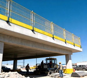 Panneau de barrière de sécurité durable certifié ISO 9001 pour la protection des bords de construction, clôture de protection - Product Image 2