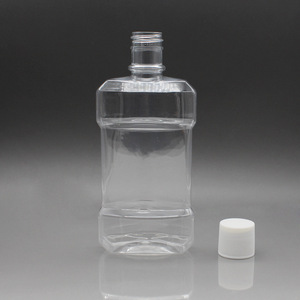 2024 Customizable PET <b>Mouthwash</b> Plastic Bottle Transparent Irregular Flat Design Plastic Bottles - Product Image 3