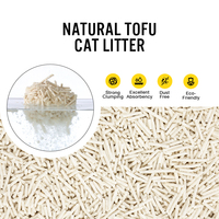 OEM CatLitter Crush Stripe Feline Fresh Clumping Flushable Kitty Sand Tofu Litière pour chat