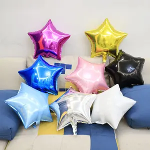 Décoration en forme d'étoile de 18 pouces Ballon à hélium pour la douche d'enfant Fournisseur de ballons Étoile colorée