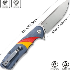 Navaja Plegable de Acero Inoxidable Personalizable con Mango G10, Herramienta Manual Portátil para Bricolaje, OEM Disponible - Product Image 3