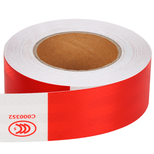 UJANG Custom Standard Red White High-Strength PVC Adhesive <strong>Reflective</strong> Safety Warning <strong>Tape</strong> for Vehicles - Product Image 1