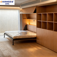 Meubles de maison modernes, lits muraux pliants Murphy personnalisés, taille double, queen, king, armoire, design gain de place, panneau en mélamine