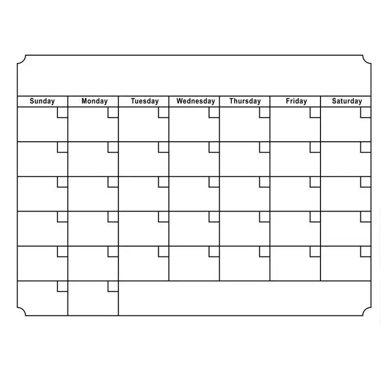 Monthly Planner Magnetic Whiteboard Fridge Magnets Drawing Message Board Memo