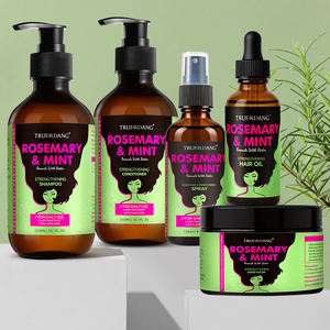 Private Label bio olio di menta di rosmarino trattamento per capelli maschera prodotti per la crescita Shampoo e balsamo set per la cura dei capelli per la riparazione - Product Image 1