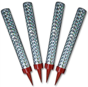 Bougies Fontaines d'Anniversaire Certifiées, 6 Pièces, Bougies Métalliques Sûres et Sans Fumée pour Décoration de Mariage et Fête, Étincelles Dorées pour Gâteau - Product Image 1