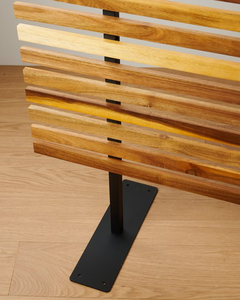 Écran d'intimité autoportant de diviseur de pièce <span class=keywords><strong>en</strong></span> <span class=keywords><strong>bois</strong></span> <span class=keywords><strong>naturel</strong></span> artisanal pour la décoration de bureau à domicile - Product Image 2