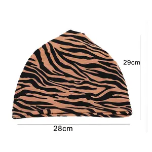 Fashion Cotton Leopard Zebra Pattern Hat With Topless For Adults