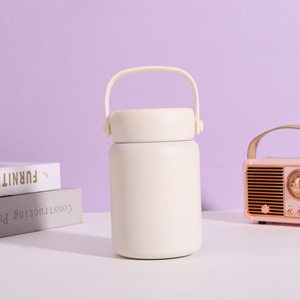 Custom Logo Stainless Steel Vacuum <b>Insulated</b> Food Jar Leakproof Wide Mouth Thermal <b>Lunch</b> Container with Carry Handle - Product Image 1