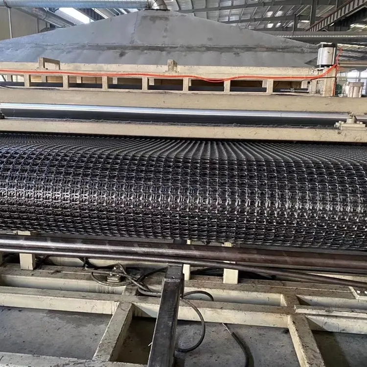 Customized Biaxial Plastic Soil Reinforcement Geogrid Roll Long Service Life Bidirectional Plastic Geogrid