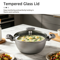 Ensemble de casseroles et poêles en aluminium forgé antiadhésif FLUXCHEF 5 pièces, compatible induction, FDA LFGB, fabrication OEM ODM, logo personnalisé