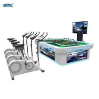 Parc d'attractions Bike Racing Game Machine Competitive Cycling 4 Playes Indoor Sport Cycling Game Machine
