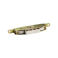 Porte coulissante de patio Cowell en acier inoxydable galvanisé robuste avec roulettes en nylon de 1-1/4 pouce, réglable latéralement, silencieuse, moderne, garantie 2 ans