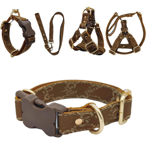 犬の首輪防水犬の首輪デザイナーペット犬のハーネス鎖と首輪 - Product Image 5