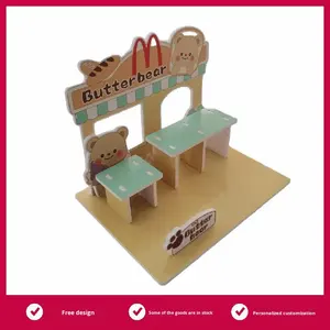 Support d'affichage en PVC tendance en forme de chevron pour figurines de jouets, cosmétiques, utilisation sur le bureau, fabriqué en Chine pour <span class=keywords><strong>les</strong></span> centres commerciaux et <span class=keywords><strong>les</strong></span> magasins spécialisés - Product Image 5