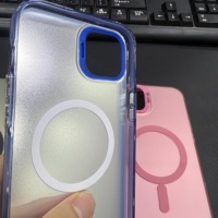 Étui magnétique IMD Premium TPU+PC pour iPhone 17 16/15/14/13/12 Pro Max, couleur effet nude, 6 couleurs, antichoc et résistant aux rayures