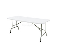 Table pliante moderne de 1,80 m en plastique HDPE de haute qualité pour banquets, traiteur, pique-niques, camping, utilisable en extérieur dans les cours.